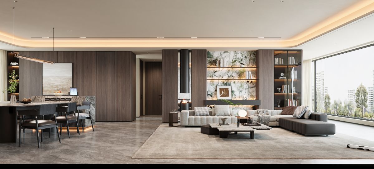 御湖镜225m²,意式极简设计方案 实景图 2