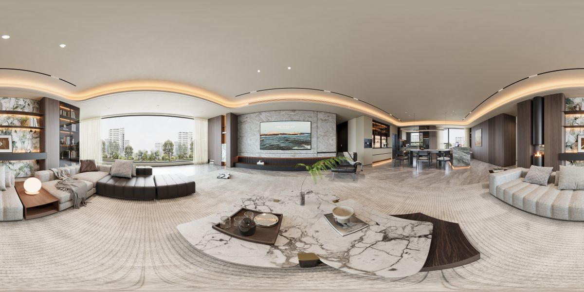 御湖镜225m²,意式极简设计方案 实景图 15