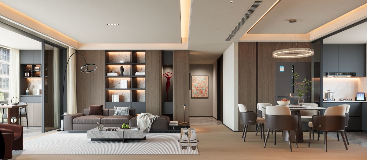 拾月璟庭197m²,意式极简设计方案分享 实景图 3