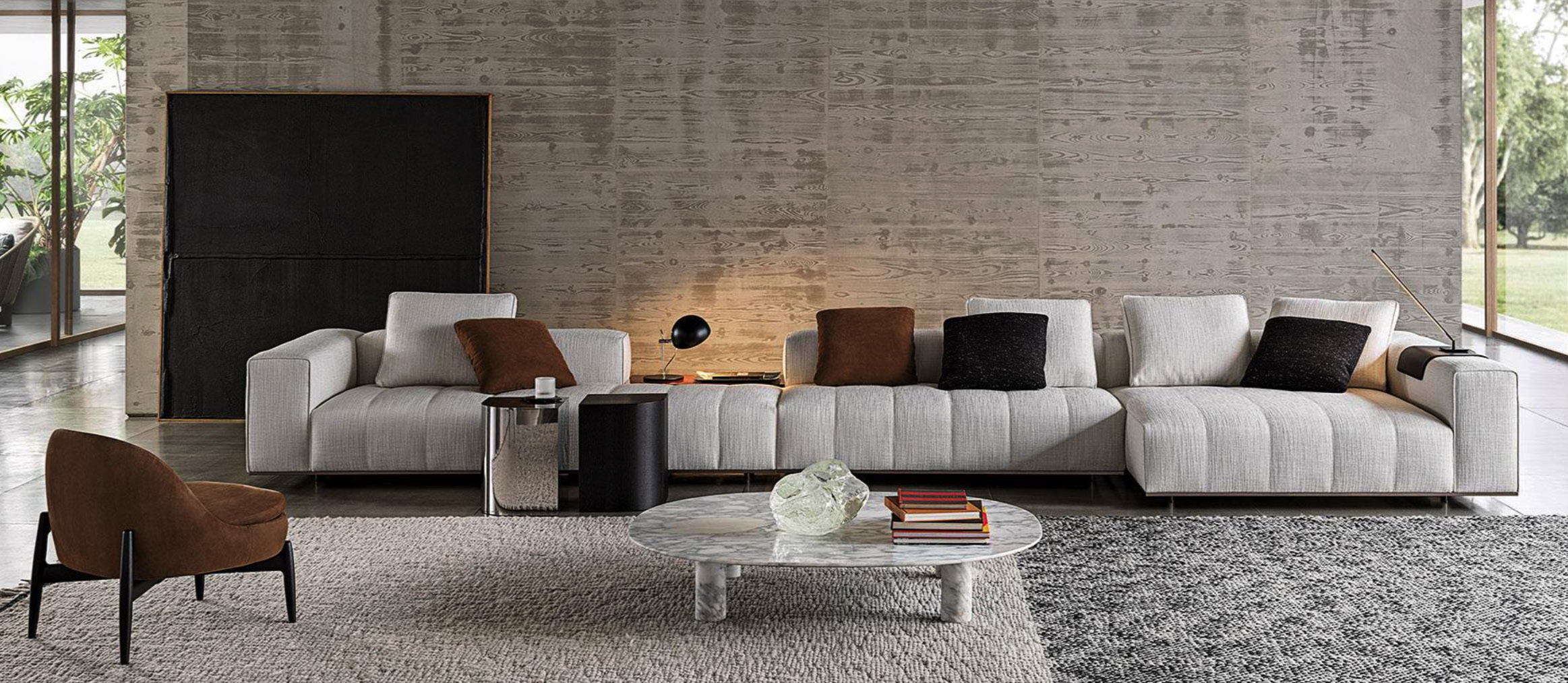 Minotti Twiggy 棋盘格沙发